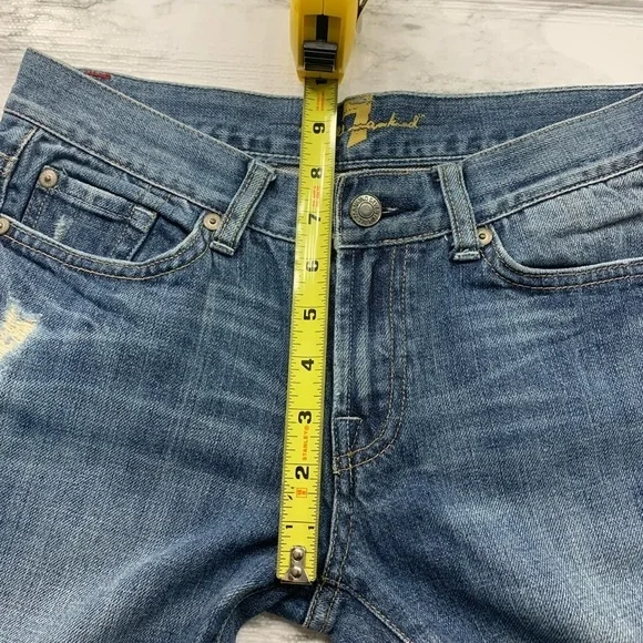 7 For All Mankind Women’s Flare Distressed Jean - Picture 9 of 11